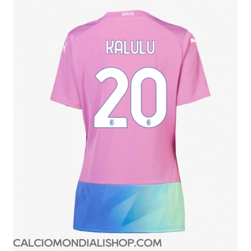 Maglie da calcio AC Milan Pierre Kalulu #20 Terza Maglia Femminile 2023-24 Manica Corta